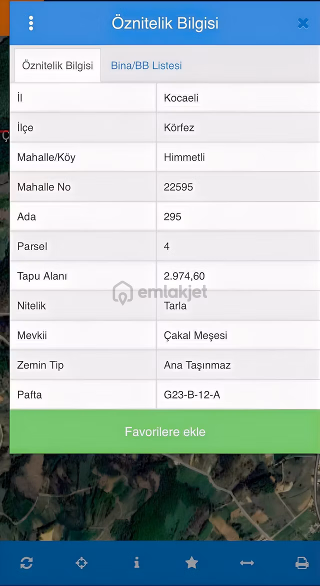 Kocaeli Körfez Himmetli Köyü Çakal Meşesi Mevkii Satılık Arsa
