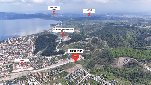 Sapanca Ünlüce’de Satılık Konut İmarlı 2489 M2 Arsa 1