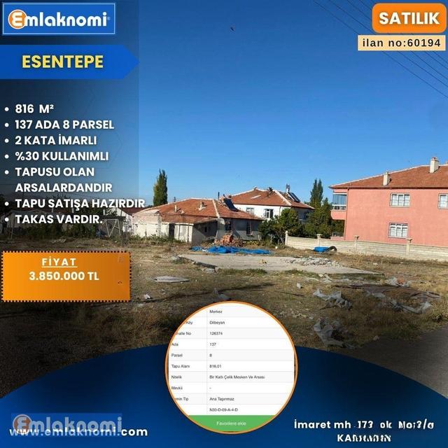 Emlaknomi'den Esentepe Mahallesinde Satılık Arsa 1