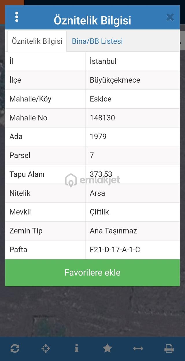 Büyükçekmece Eskice'de Satılık 375 M² Göl Manzaralı Bahçe Arsa