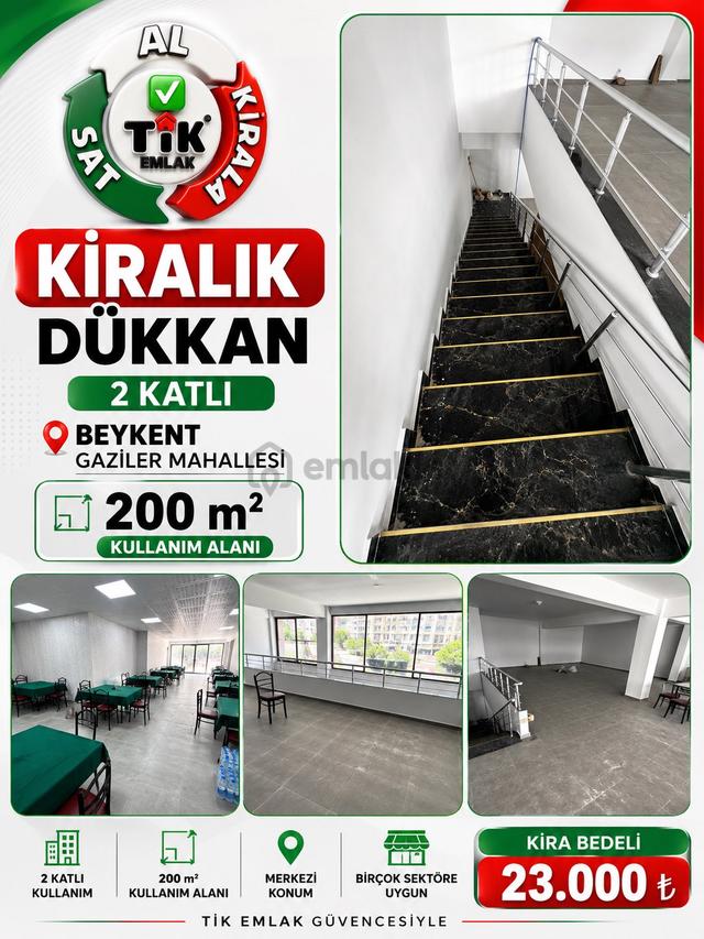 Beykent’te 200 M² Geniş Kullanımlı Kiralık İşyeri ⭐