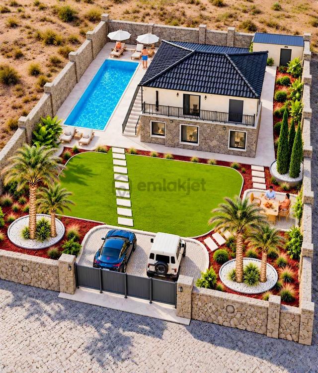 Berk Emlak'tan Menderes Künerde Satılık Havuzlu Müstakil Villa 1