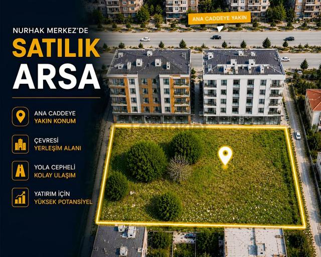 Nurhak Merkezde Ana Cadde Üzerinde |satılık Arsa