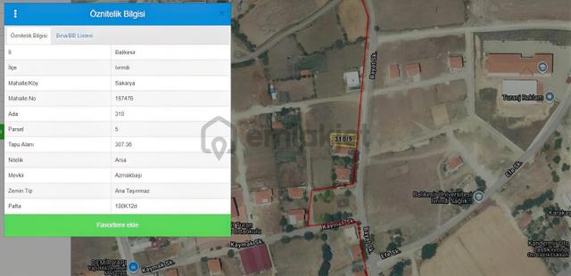 Mir'den İvrindi Sakarya Mahallesinde 2 Kat İmarlı Satılık Arsa 1