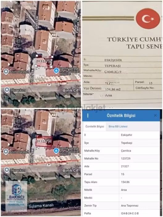 Bakırcı Emlak İnşaat Dan Çamlıca Mah. Satılık Arsa 1