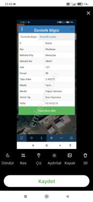 Mudanya Mesudiye Sahilinde Denize Sıfır Satılık Arsa