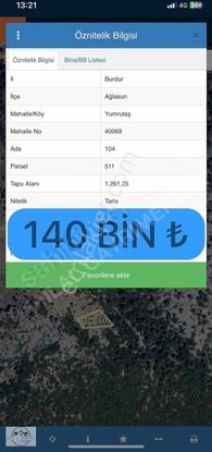 Burdur Ağlasun Yumrutaş Ta Fırsat Tarla