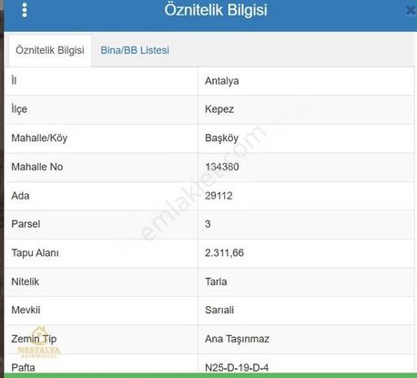 Kepez Başköy'de Satılık 2.311 M2 Tarla Çevreyoluna 700 Metre