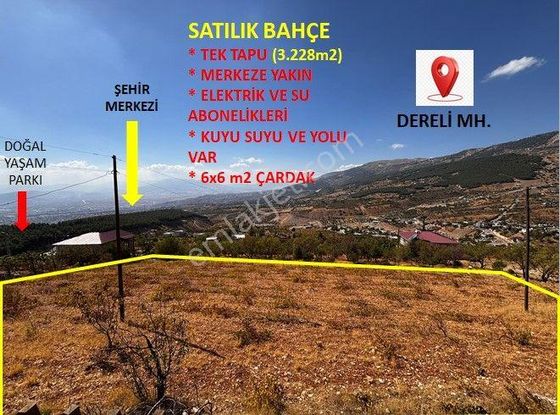 Cb'den Dereli'de Tek Tapu (3.228m2) Merkeze Yakın Satılık Bahçe