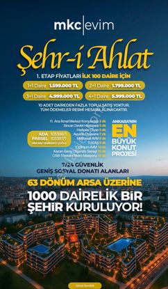 Satılık Sincan Yenikent’te 2 + 1 Ve 1 + 1 Ve 3 + 1 Daireler Fırsat