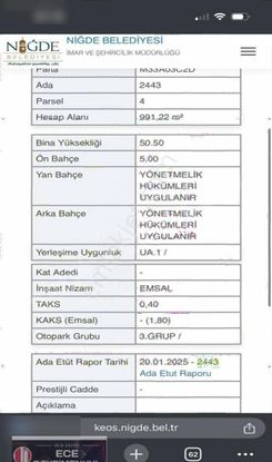 A.kayabaşında 991 M2 1.8 Emsal M2 Arsa Yarısı Satılıktır