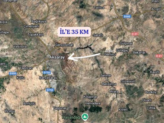 130 Fa- Aksaray Gülağaç Demirci-eskicami Köyünde 762 M² Tarla