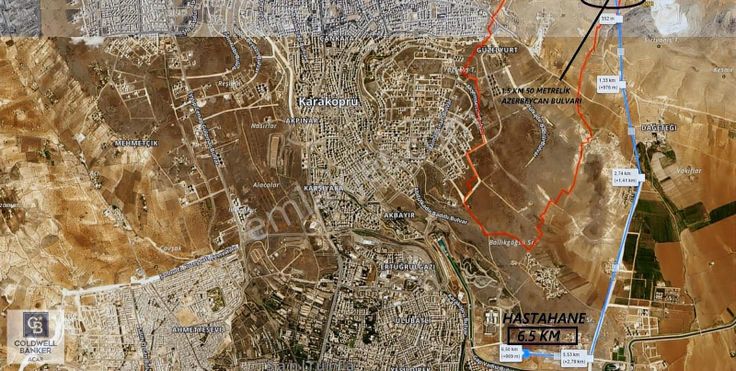 Coldwell Banker'den Güzelyurt'ta Hastahaneye 6.5 Km Arsa