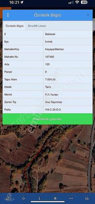 Century21 Bal' Dan İvrindi Kayapa' Da 7034 M2 Satılık Tarla