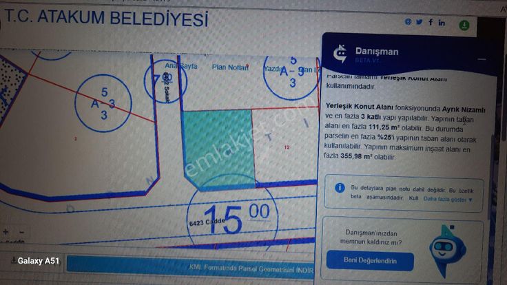 İncesu'da Satılık Köşe Parsel Villa Arsası