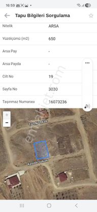 Temelli Bacıda Konut İmarlı 0,75 Emsallı Tapu Satılık Arsa
