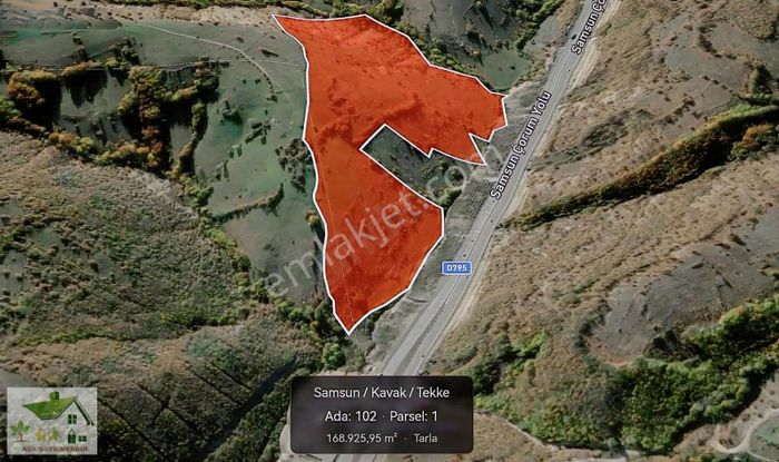 Samsun Kavak Tekke De Bölgenin En Büyük Arazisi 168.925.95 M2.