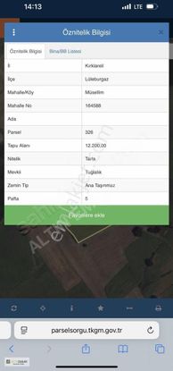 Lüleburgaz Müsellim De 12.200m2 Merkeze Yakın Fırsat Tarla