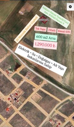 (bu Haftaya Özel) Sincan Temelli 600m2 Fırsat Kaçmaz Tek Tapu Konut İmarlı Arsa