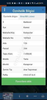 Kalaycılar Satılık Tarla