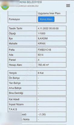 İlkadım Kıranda 762 M2 Yola Cephe Köşe Parsel Arsa
