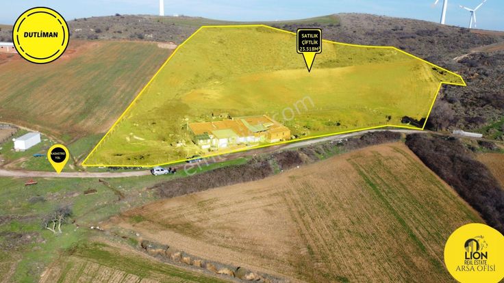 🟨⬛ Bandırma Dutliman Mahallesinde 23.518 M² Kadastro Yola Cephe Satılık Çiftlik⬛🟨