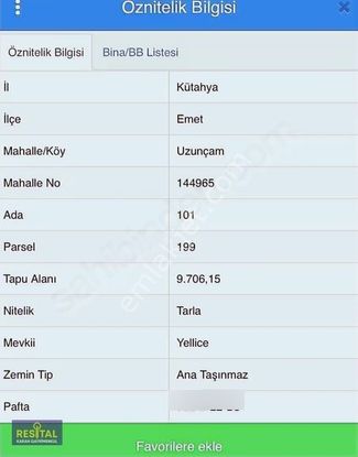 Kütahya Da 9706 M2 Yatırımlık Fırsat Tarla