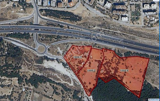 Turpa Heykel'den Buca Batı Çıkışı Otobana 450 Mt Cepheli Arazi