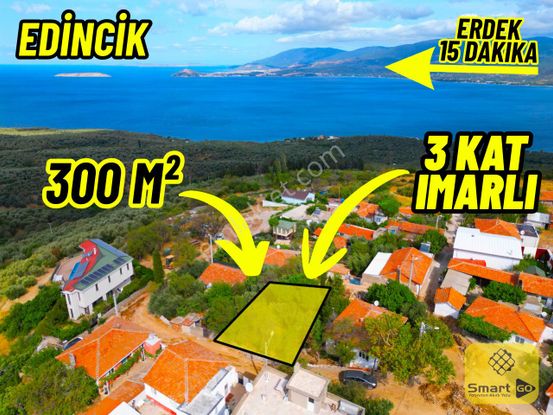 |edincik| 3 Kat İmarlı Erdek Manzaralı Doğalgazlı Arsa!
