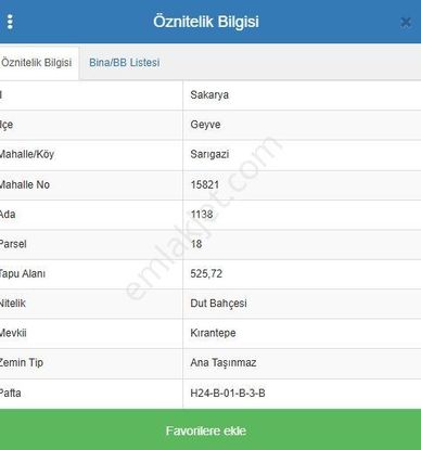 Geyve Sarıgazi Kırantepede Bir Kısmı İmarlı Satılık 3 Tarla