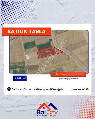 Balcity - Gökçeyazı'da İmara Sınır Resmi Yola Cepheli 4 Dönüm Arsa Vasıfında Arazi