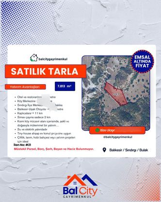 Balcity - Balıkesir Sındırgı’da Mücavir Alana Sınır Fırsat Tarla!