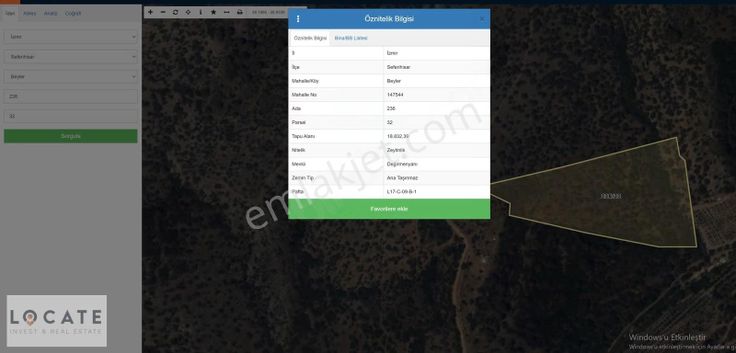 Seferihisar Beyler Köyünde Satılık Zeytinlik