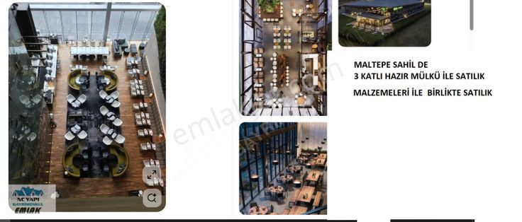 Satılık Mülkü İle Komple Restaurant 3 Katlı Bina Maltepe Sahild