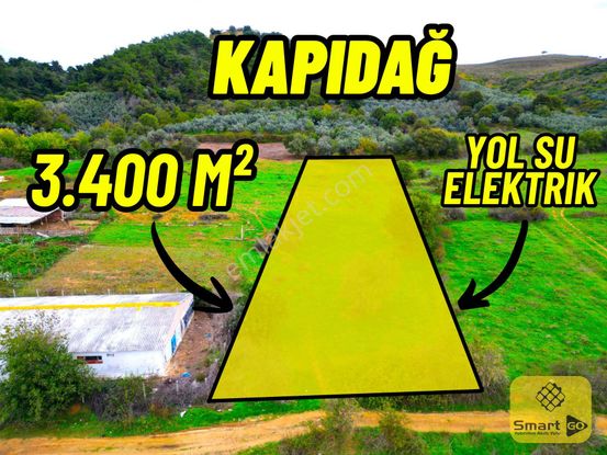 |erdek| Kapıdağ'ın Doğasıyla İç İçe Yol Su Elektrik Hazır Arazi!