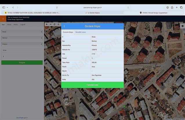 Sb Gayrımenkul'den Huzur Da 395 M2 Satılık Arsa