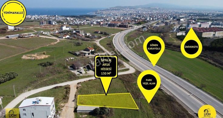 🟡⚫bandırma Yeni Mahalle'de 6 Kat İmarlı 130 M² Satılık Arsa Hisesi⚫🟡