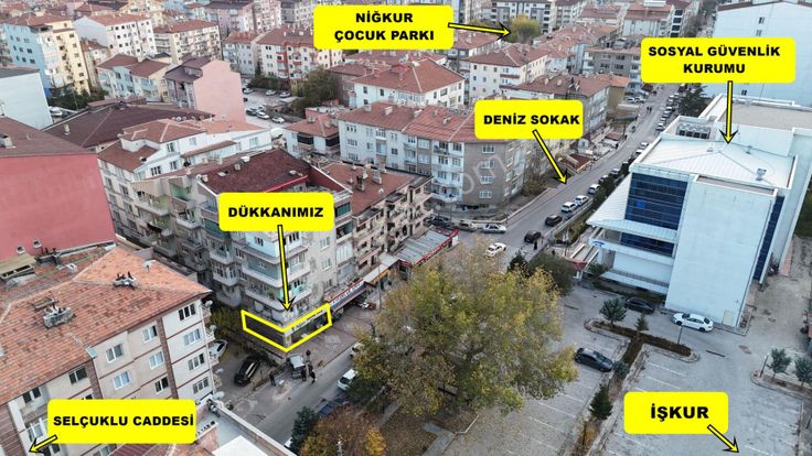 E.gökal Dükkan ! Sosyal Güvenlik Kurumu Karşı 70 M2 Köşe Başı !