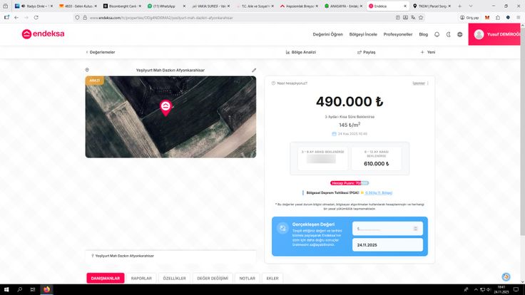 Sahibinden Pazarlıklı, Dazkırı'da, Tek Tapu, Osb'ye 6 Dk., Havaalanına 27 Dk. Ve İmara 1,43 Km Yakınlıkta
