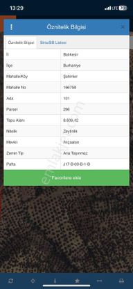 Balıkesir Burhaniyede Satılık Zeytinlik