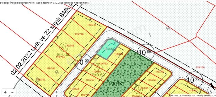 Dialog Sun Satılık İnegöl Hilmiye'de 346m² 2 Adet Villa Arsası