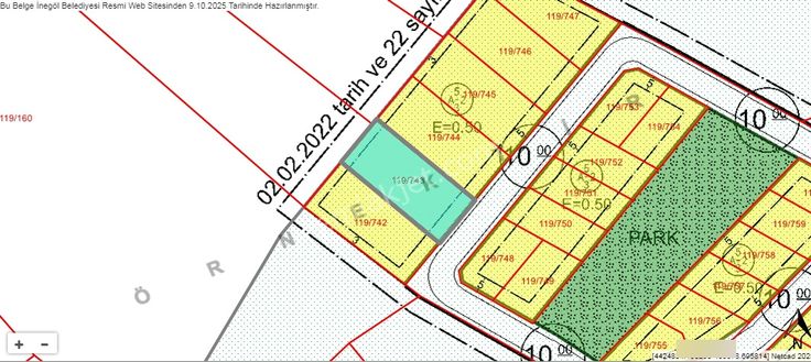 Dialog Sun Satılık İnegöl Hilmiye'de 700m² Villalık 2 Adet Arsa