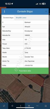 Altıeylül Konakpınar'da Satılık Fırsat Arazi