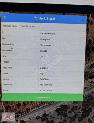 Sulu Tarla'da Ana Yol Kenarı Satılık Bağ Arazisi