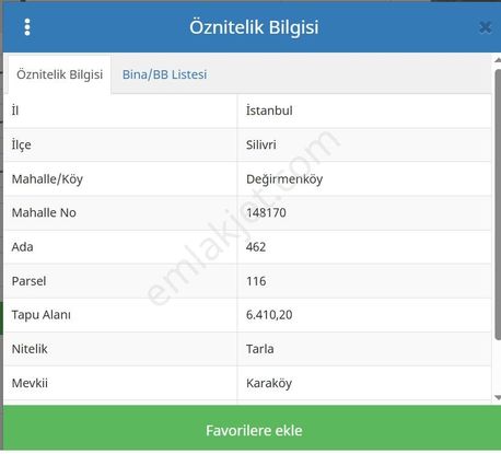 Silivri Değirmenköyde Rüzgar Gülü Yanı 2 Prsel Toplam 12.636 M2