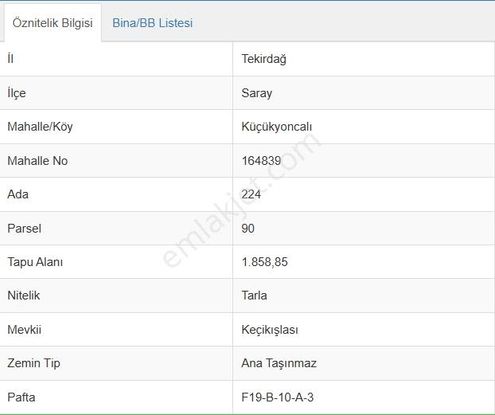 Eu Gayrimenkul'den 1800 Metrekare Köy Merkezine Yakın Tarla