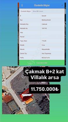 Erkaya'dan Çakmak'da B+2 716m2 Villalık Satılık Arsa