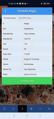 Seydikemer Yayla Atlıdere'de İçinde Ev Olan Arsa