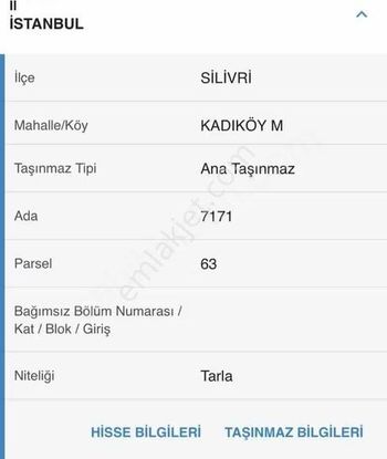 Karataş İnşaat'tan Aciliyetten Satılık Silivri'de 545 M2 Arsa