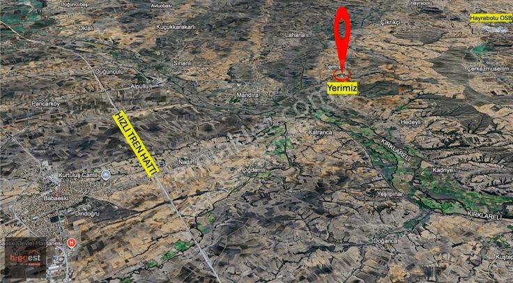 Hayrabolu Karakavak Mah. Yatırıma Uygun Fırsat Tarla